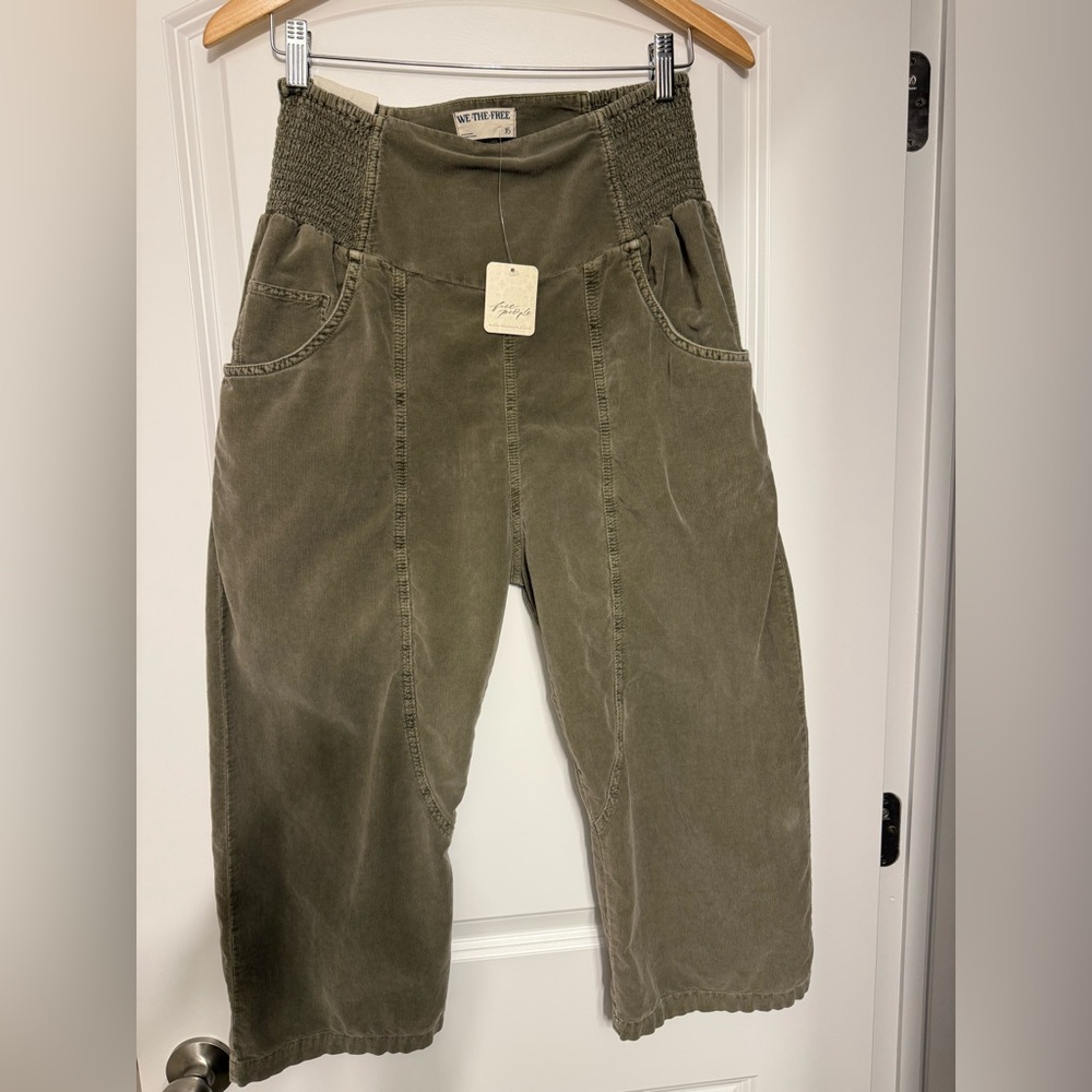 Free People Lunan Crop Harem Cord Jeans We The Free XS - Picture 2 of 11